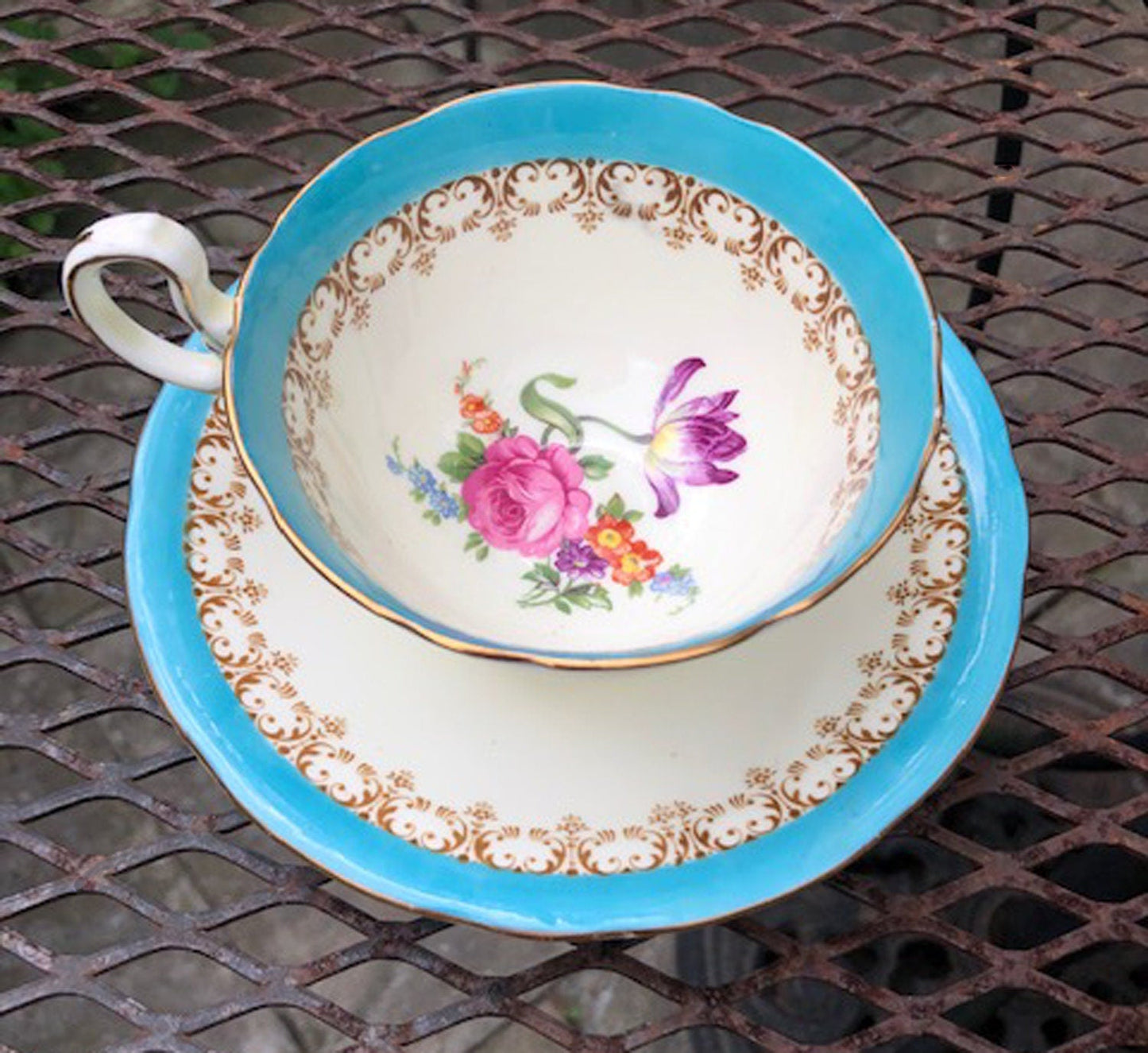 Antique Tea Cup and Saucer by Aynsley, England - Tampa Home & Garden Store