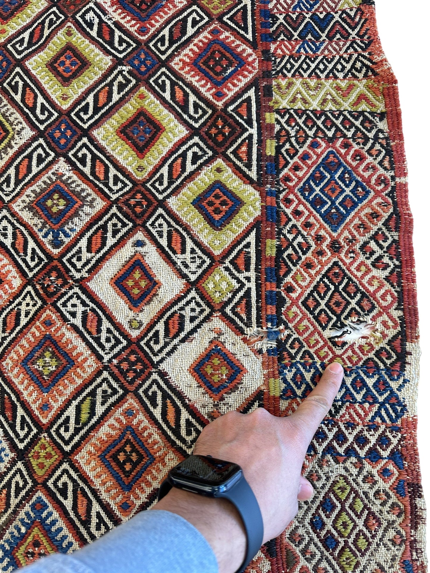 Antique Turkish Jajim Wool Rug 5’6” x 14’5” - Tampa Home & Garden Store