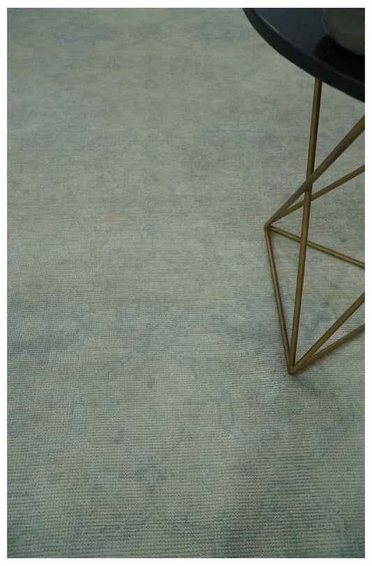 Area Rug beige gray hand knotted Oushak wool 8x10 The Rug Decor on Tampa Home & Garden Store