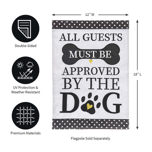 Approved by the Dog Garden Applique Flag - Tampa Home & Garden Store