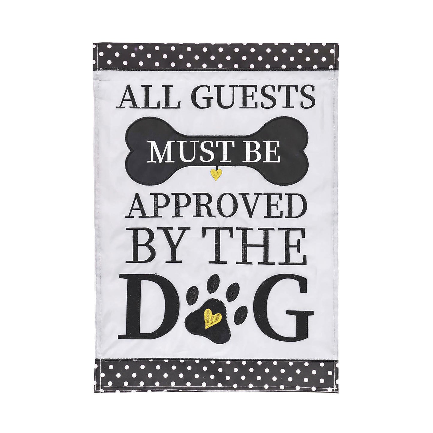 Approved by the Dog Garden Applique Flag - Tampa Home & Garden Store