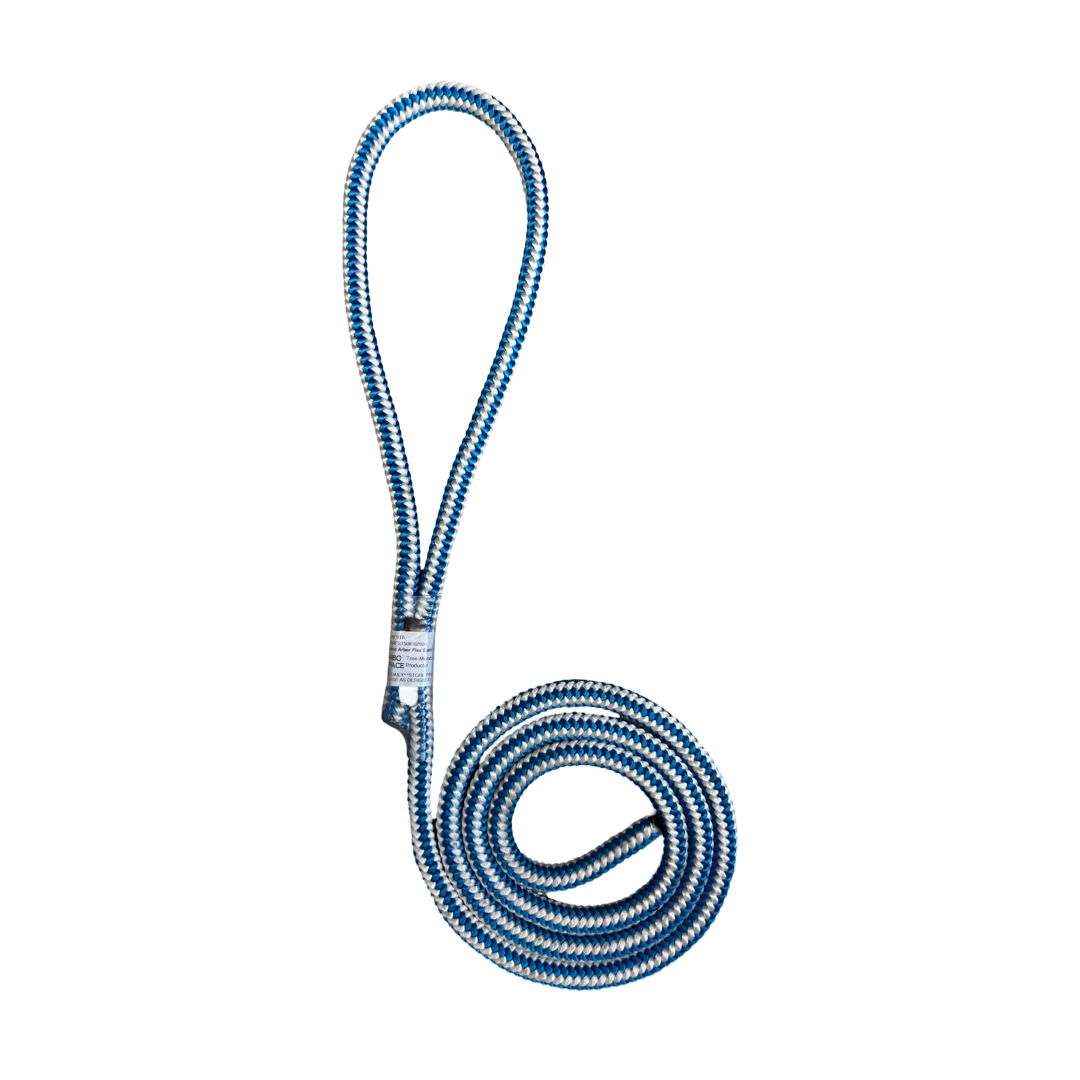 Arbo Space Arbor Flex 16-strand split-tail arborist rope 5 ft blue/white braided loop on Tampa Home & Garden Store