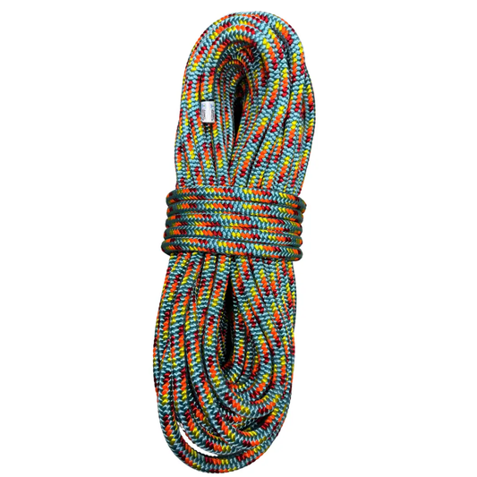 Arbo Space Arbor Flex II 12.7mm climbing rope, colorful braided cord coiled on Tampa Home & Garden Store