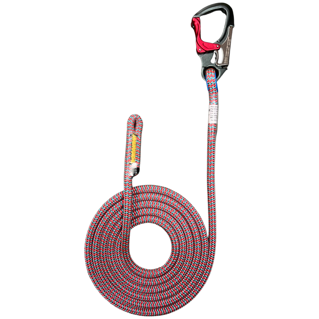 Arbo Callisto 11.7mm lanyard with ISC snap hook in red and turquoise braided pattern on Tampa Home & Garden Store