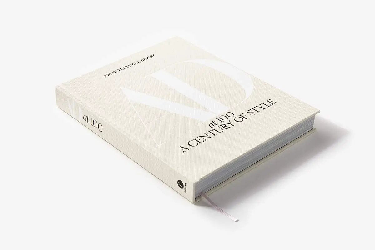 Architectural Digest at 100 cream hardcover coffee table book White Cliff Studio on Tampa Home & Garden Store