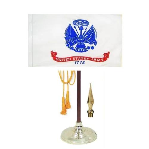 Army Indoor Parade Flag on stand with pole and gold tassels Flagman of America on Tampa Store on Tampa Home & Garden Store