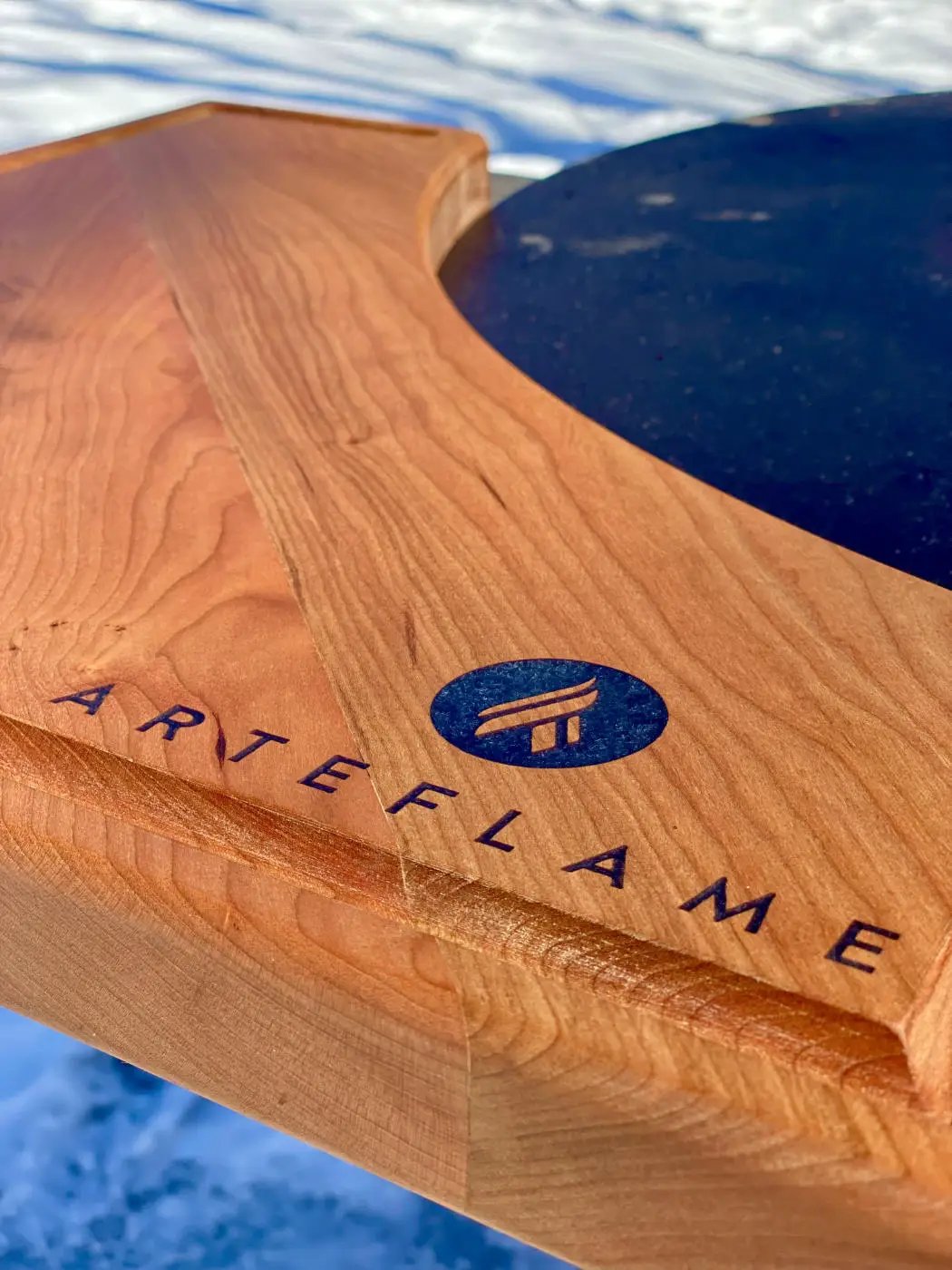 Arteflame Cherry Wood Cutting Block for Grills with Arteflame logo on Tampa Home & Garden Store