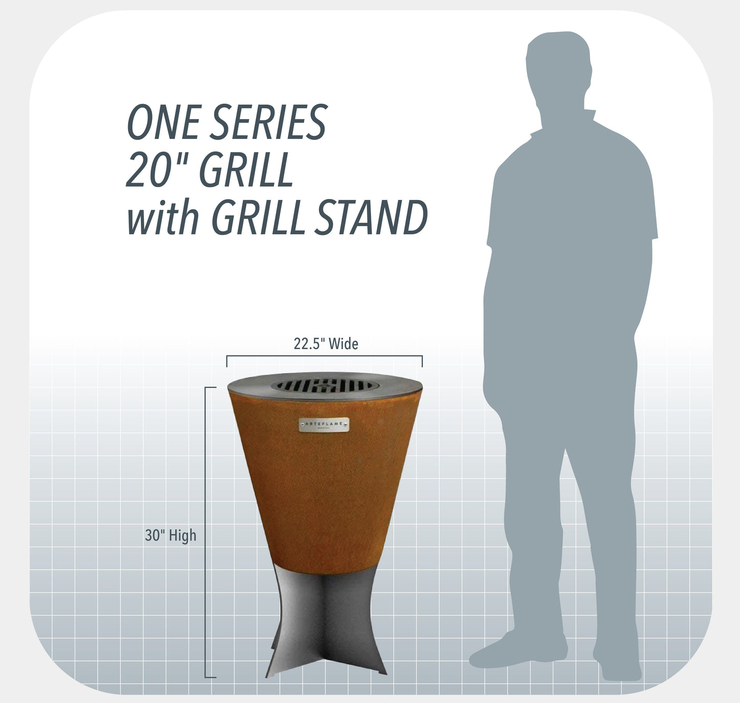 Arteflame One20 Grill Stand - Adjustable for Coffee to Table Height - Tampa soil911.com
