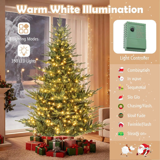 7-ft DirectDeals artificial Christmas tree with warm white LED lights on Tampa Home & Garden Store