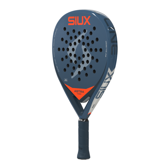 Padel racket Astra Go Hybrid 2026 by Siux USA, blue head with orange SIUX logo on Tampa Home & Garden Store