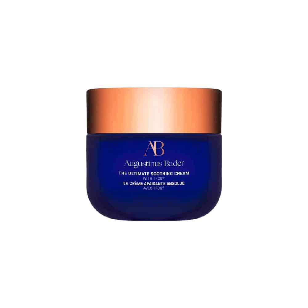 Augustinus Bader The Ultimate Soothing Cream 50 mL in blue jar with copper lid, face moisturizer on Tampa Home & Garden Store