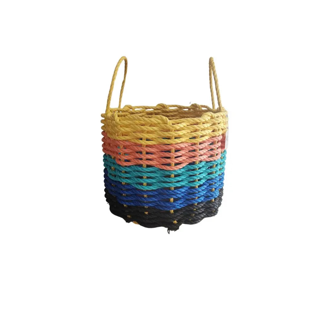 Authentic Maine Lobster Rope Storage Basket, Sunset inspired