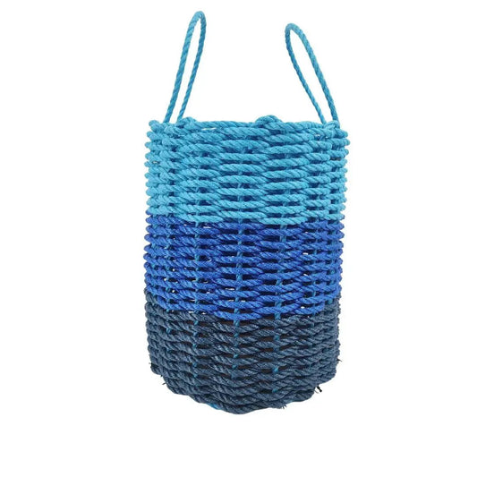 Basket Maine Lobster Rope Storage Basket in blue gradient with dual handles by Little Salty Rope on Tampa Home & Garden Store