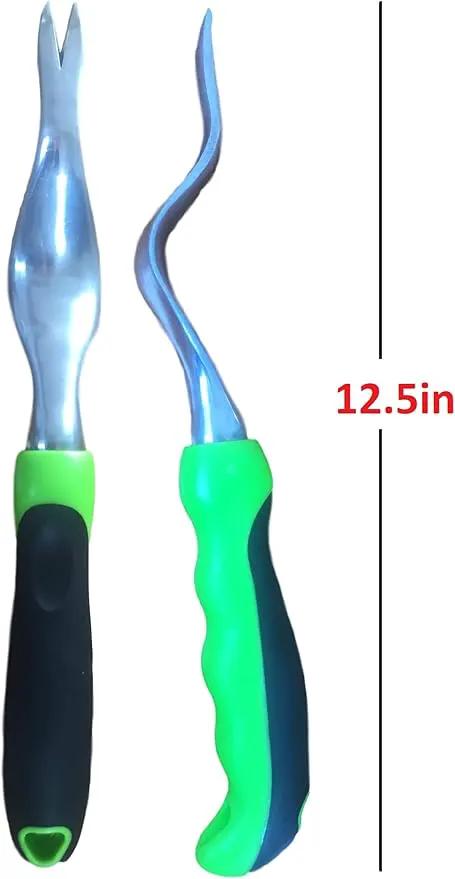 Big Grip Garden Hand Weeder Tool With Handle Garden Guru two weeders with green black grips 12.5 on Tampa Home & Garden Store