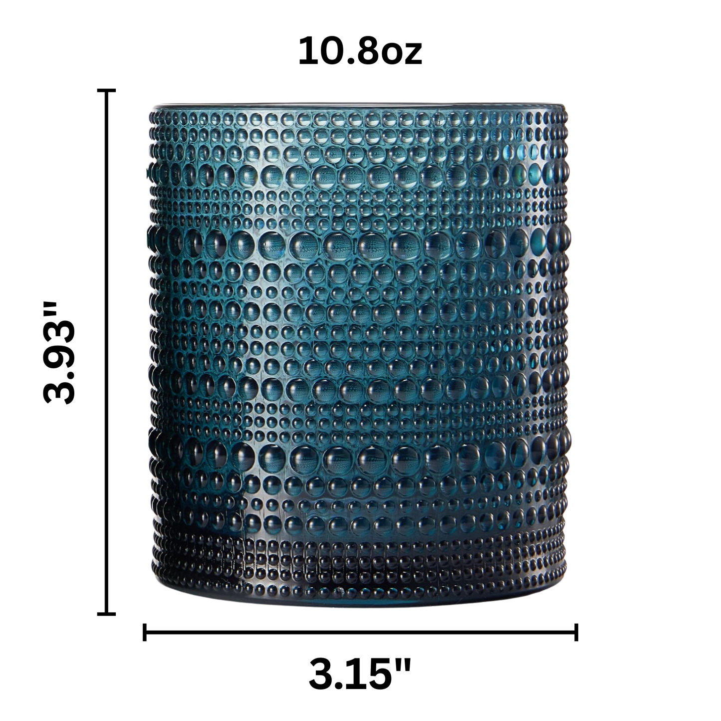 Eze Acrylic Hobnail Lowball Glasses Set of 4