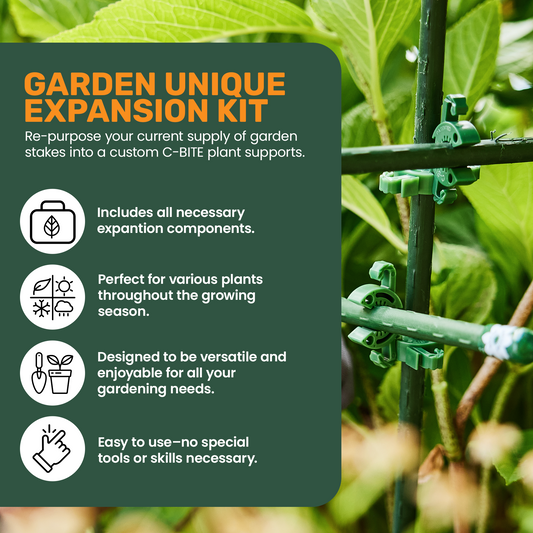 El kit Maker - Sistema de soporte para plantas - Con o sin estacas de jardín verticales de 5'