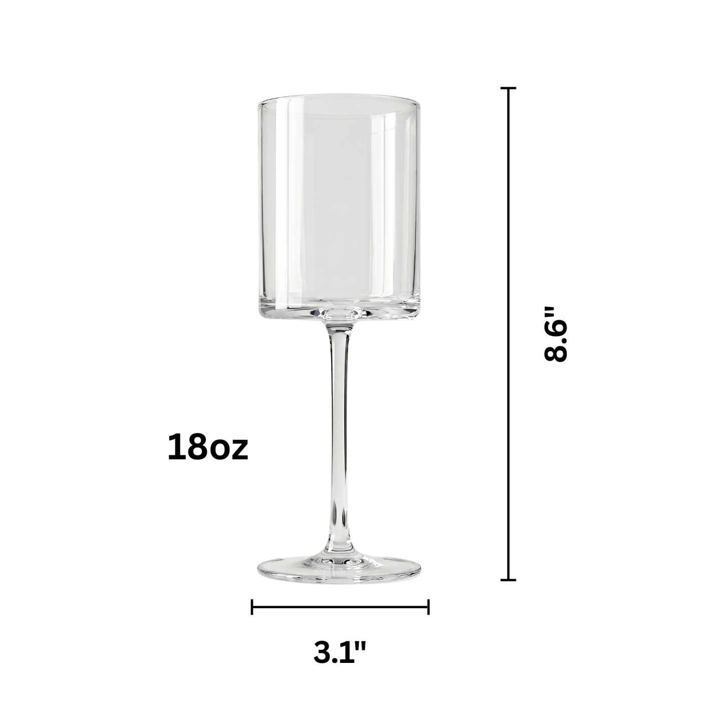 Barcelona Acrylic Stemmed Wine Glasses Set of 4