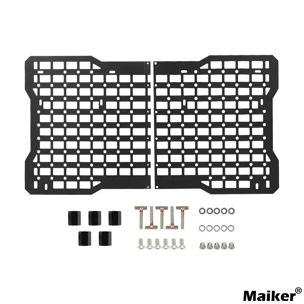 Ford Bronco tailgate Molle panel storage carrier, 2-panel grid with hardware kit by Maiker on Tampa Home & Garden Store