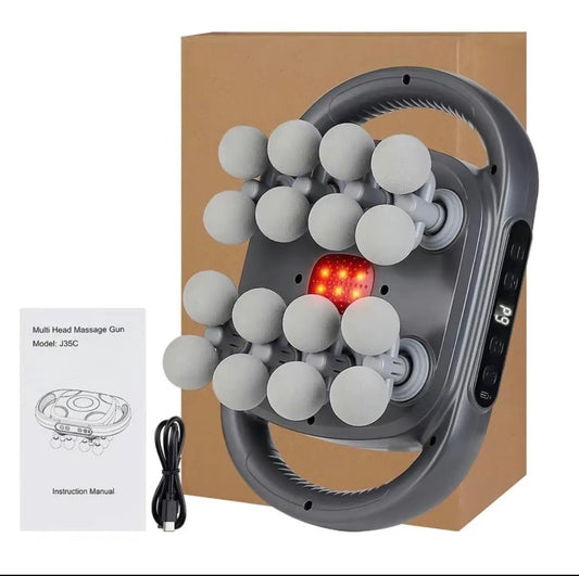 VibeFlex Massager deep muscle relief gray electric massager with multi-head silicone nodes on Tampa Home & Garden Store