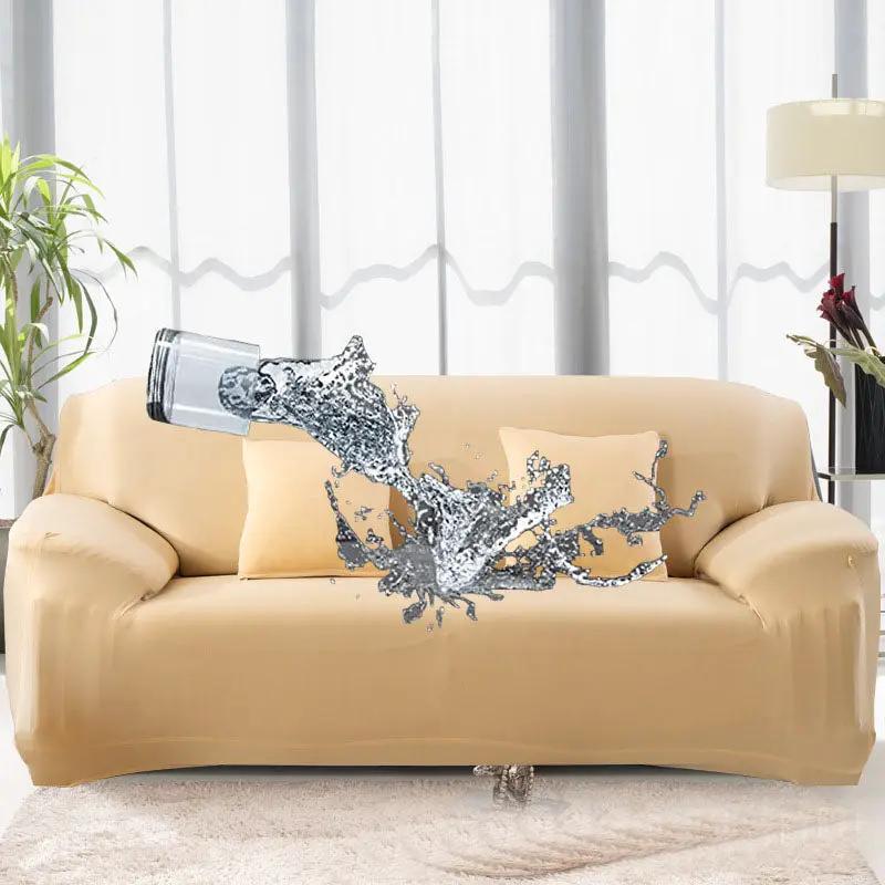 Milk Silk Sofa Cushion Fully Covered beige cushion on a beige sofa with water splash on Tampa Home & Garden Store