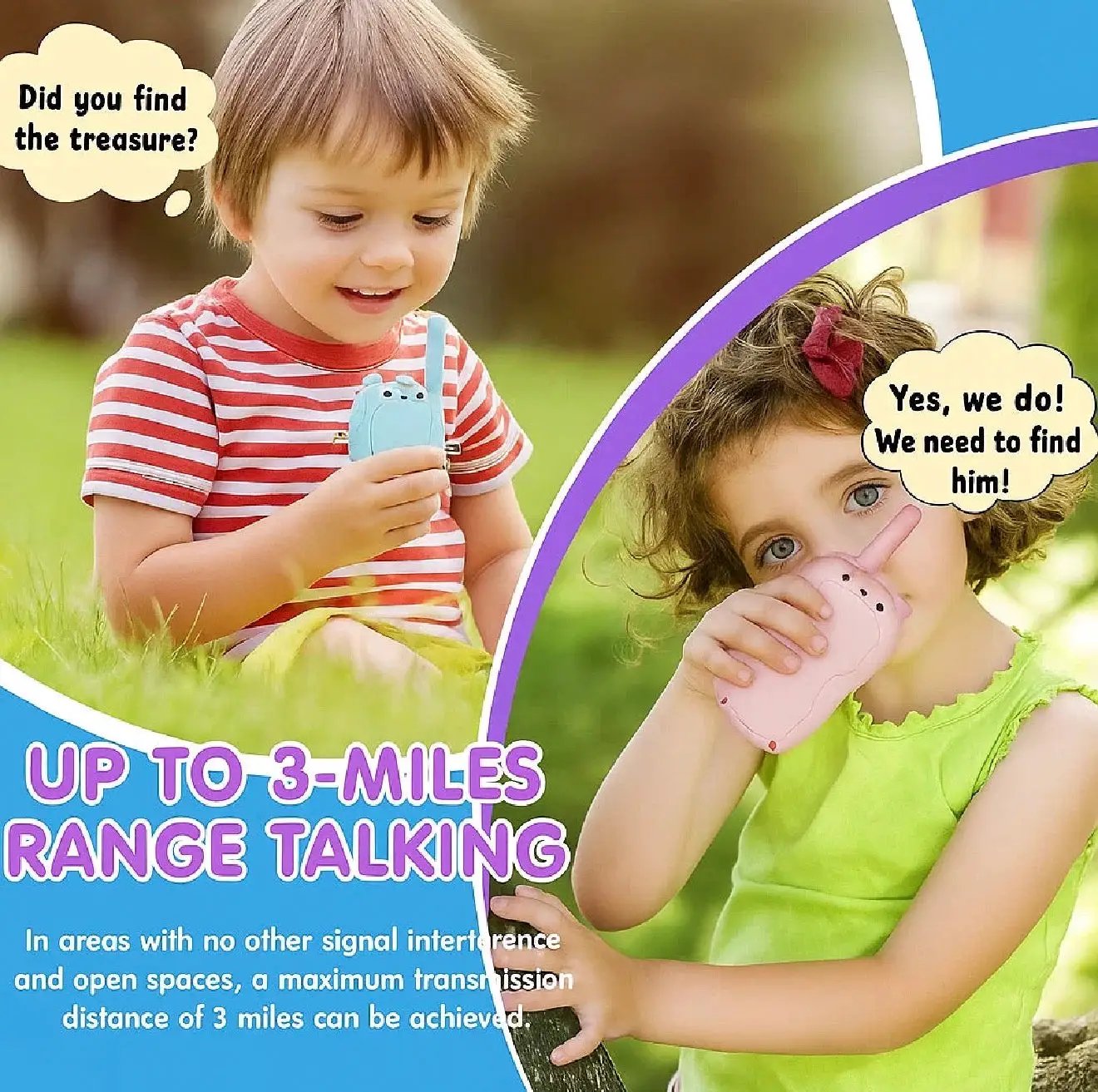 Video Walkie Talkies for Kids with Cameras, blue and pink radios (2) on Tampa Home & Garden Store