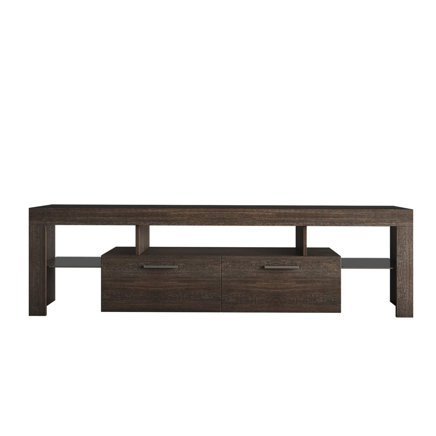 Brown Simple Modern TV Stand Quick Assembly