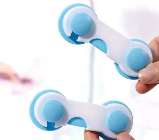 5 Pcs Baby Drawer Locks for Cabinet Safety blue and white plastic on Tampa Home & Garden Store