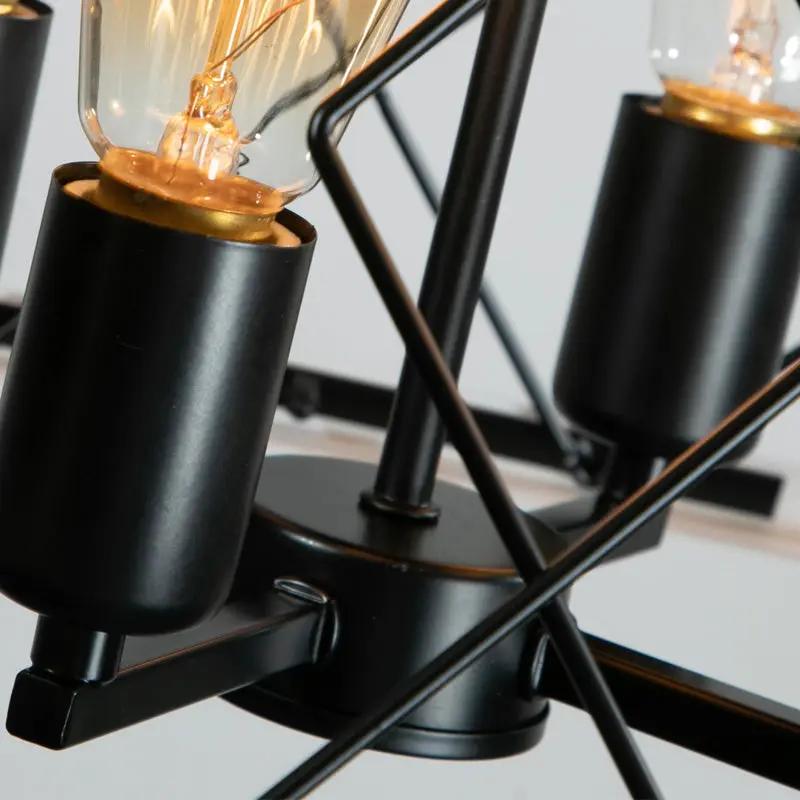Candelabros de techo de granja de 4 luces para comedor (sin bombillas)