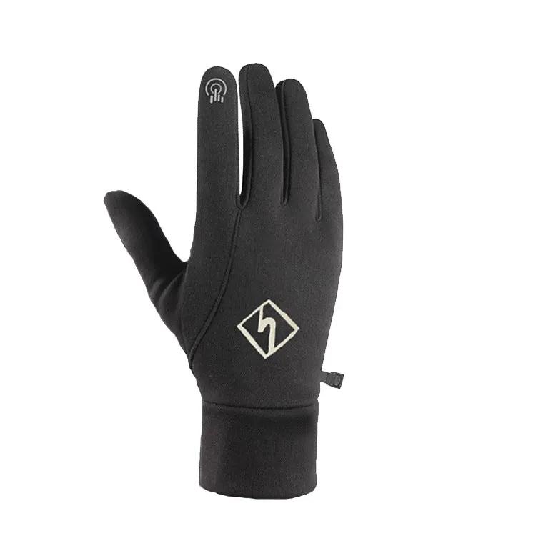 Guantes cálidos deportivos para exteriores, cortavientos de invierno con forro polar, gruesos, fitness, antideslizantes para conducir, pantalla táctil, ciclismo