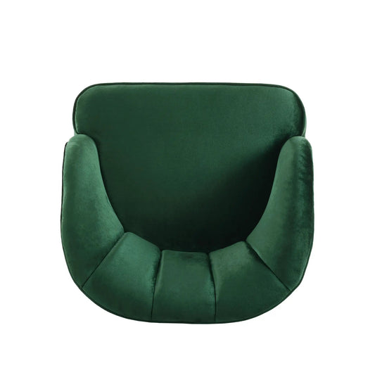 Emerald velvet upholstered barrel chair with legs on Tampa Home & Garden Store