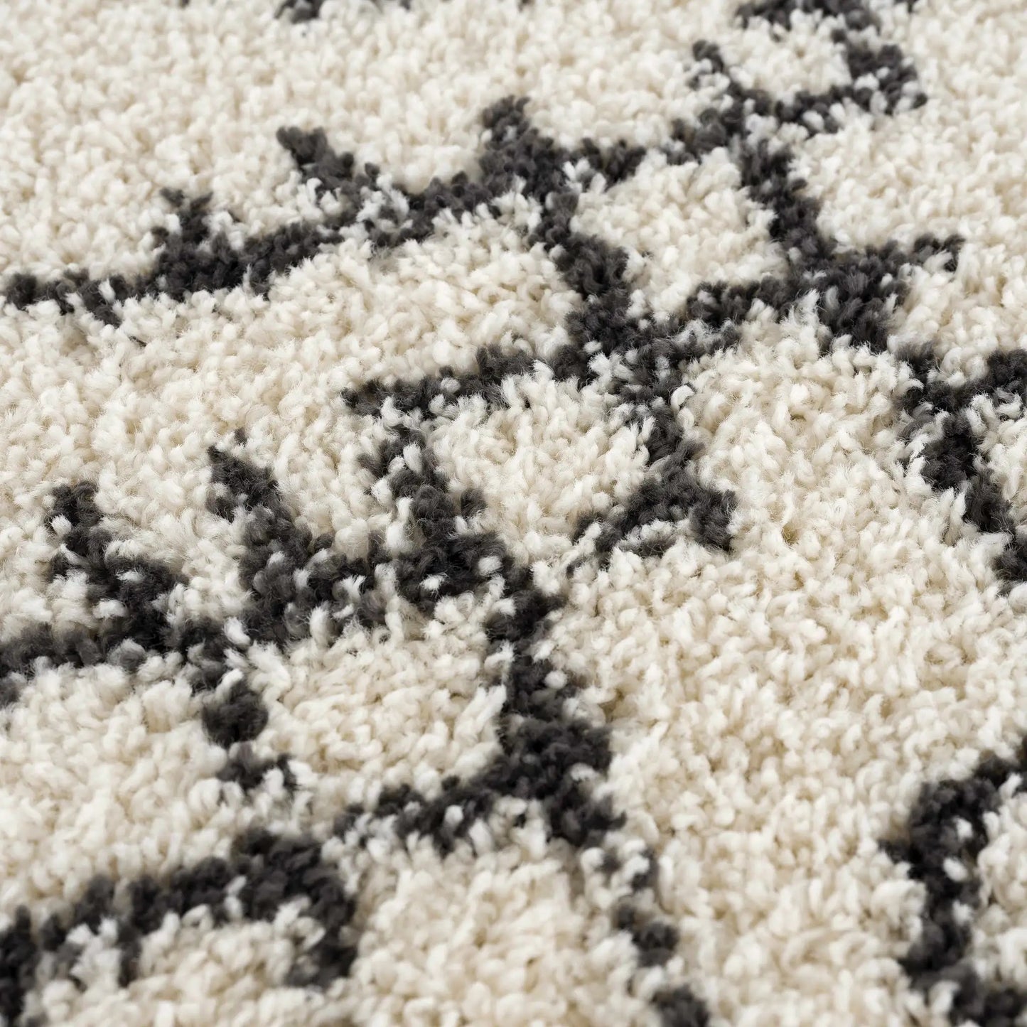 Godalming plush area rug charcoal and beige by Boutique Rugs; soft, shaggy pile on Tampa Home & Garden Store