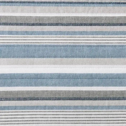 100-Percent Cotton Blue White Grey Nautical Stripes 4 Piece Daybed Cover Set - Tampa Home & Garden Store