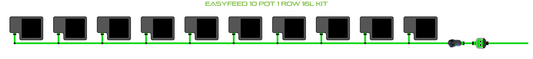 Alien EasyFeed 10 Pot 1 Row Kit for Indoor Grow with green tubing on Tampa Home & Garden Store