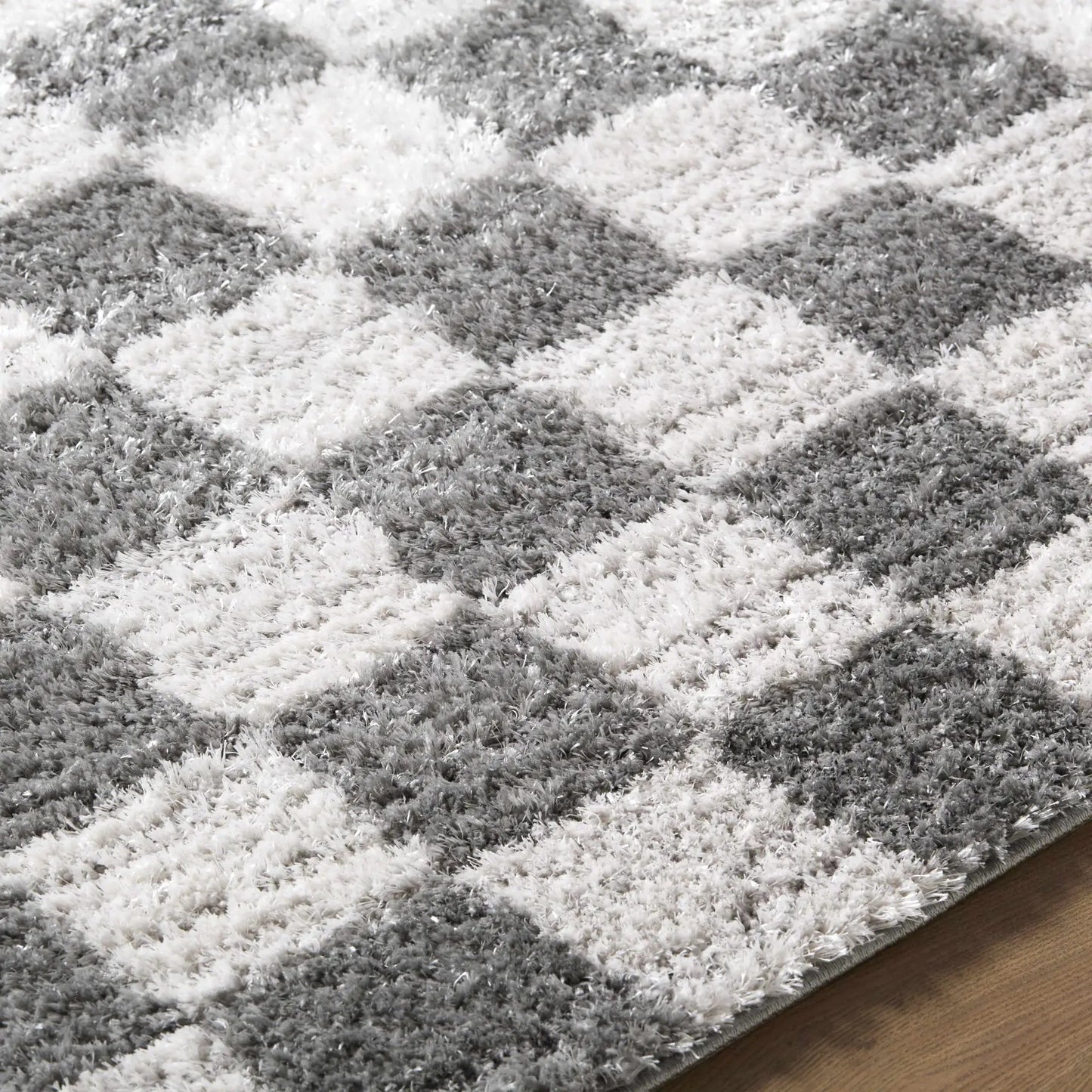 Belita Charcoal Luxe Shag Rug, high-pile, charcoal gray plush fibers, Boutique Rugs on Tampa Home & Garden Store