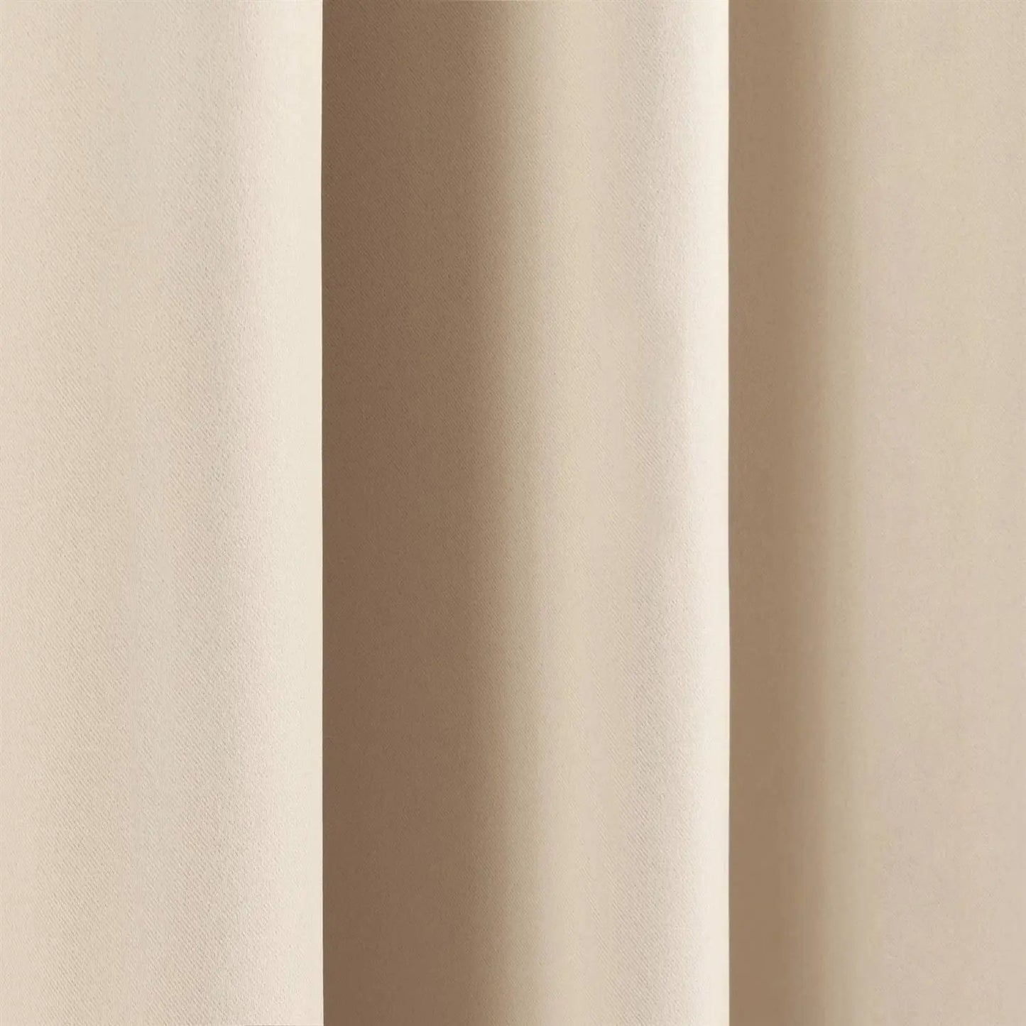52 x 54 inch Solid Beige Cream Thermal Blackout Curtain Panels - Set of 2 - Tampa Home & Garden Store