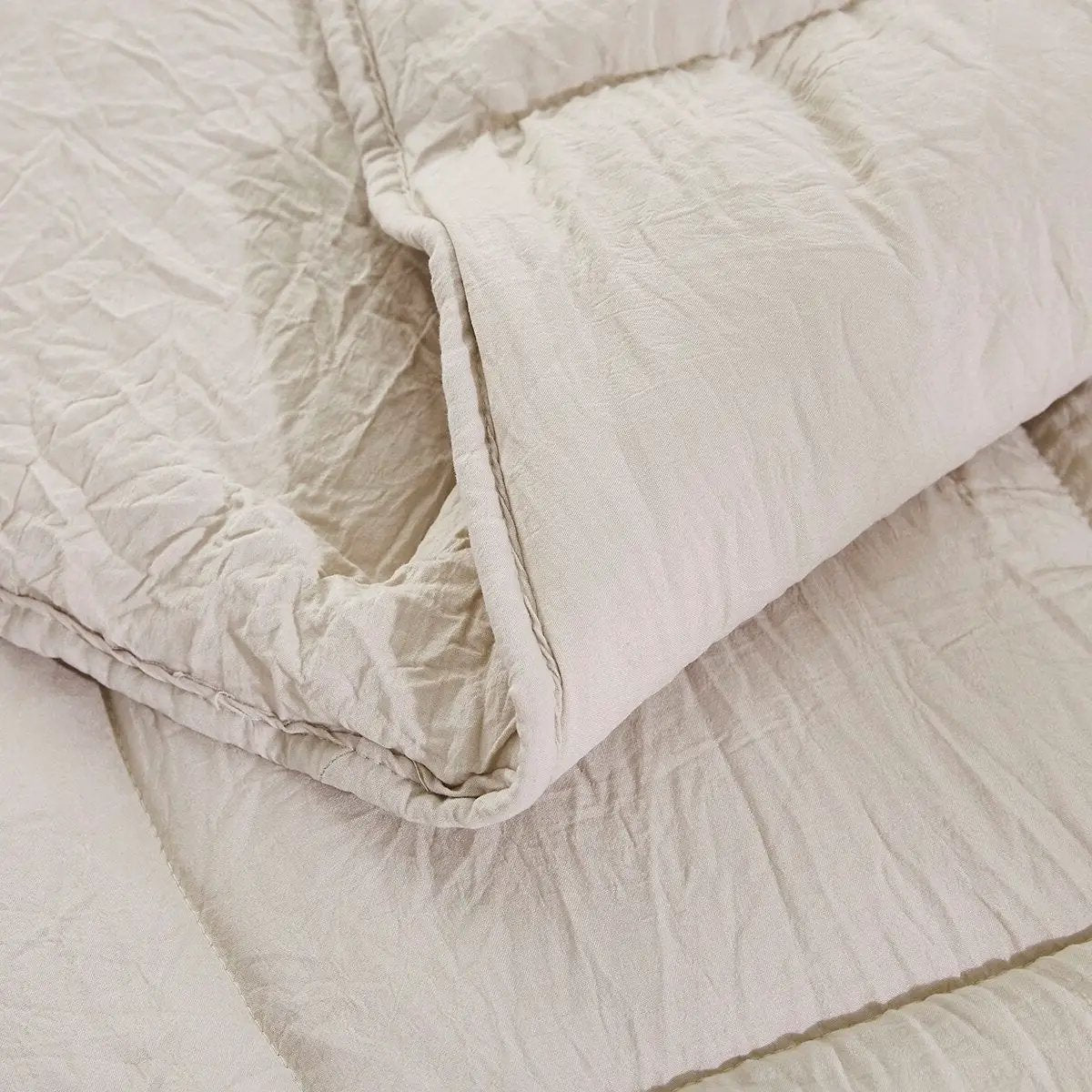 Queen Size Beige 3 Piece Microfiber Reversible Comforter Set - Tampa Home & Garden Store