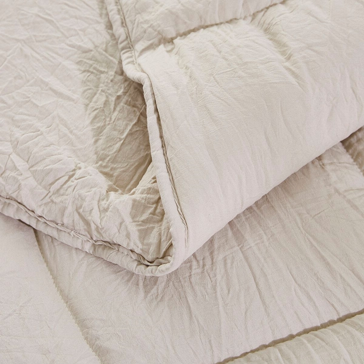 Juego de edredón reversible de microfibra de 3 piezas tamaño queen color beige