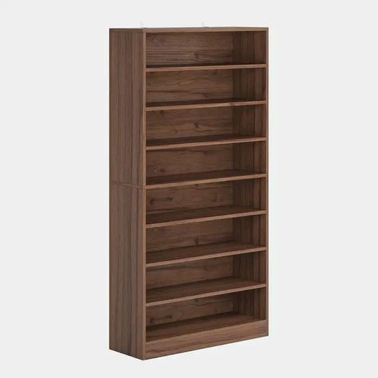 Freestanding 8-Shelf Shoe Rack brown wood by HomePacific, wooden storage unit on Tampa Home & Garden Store