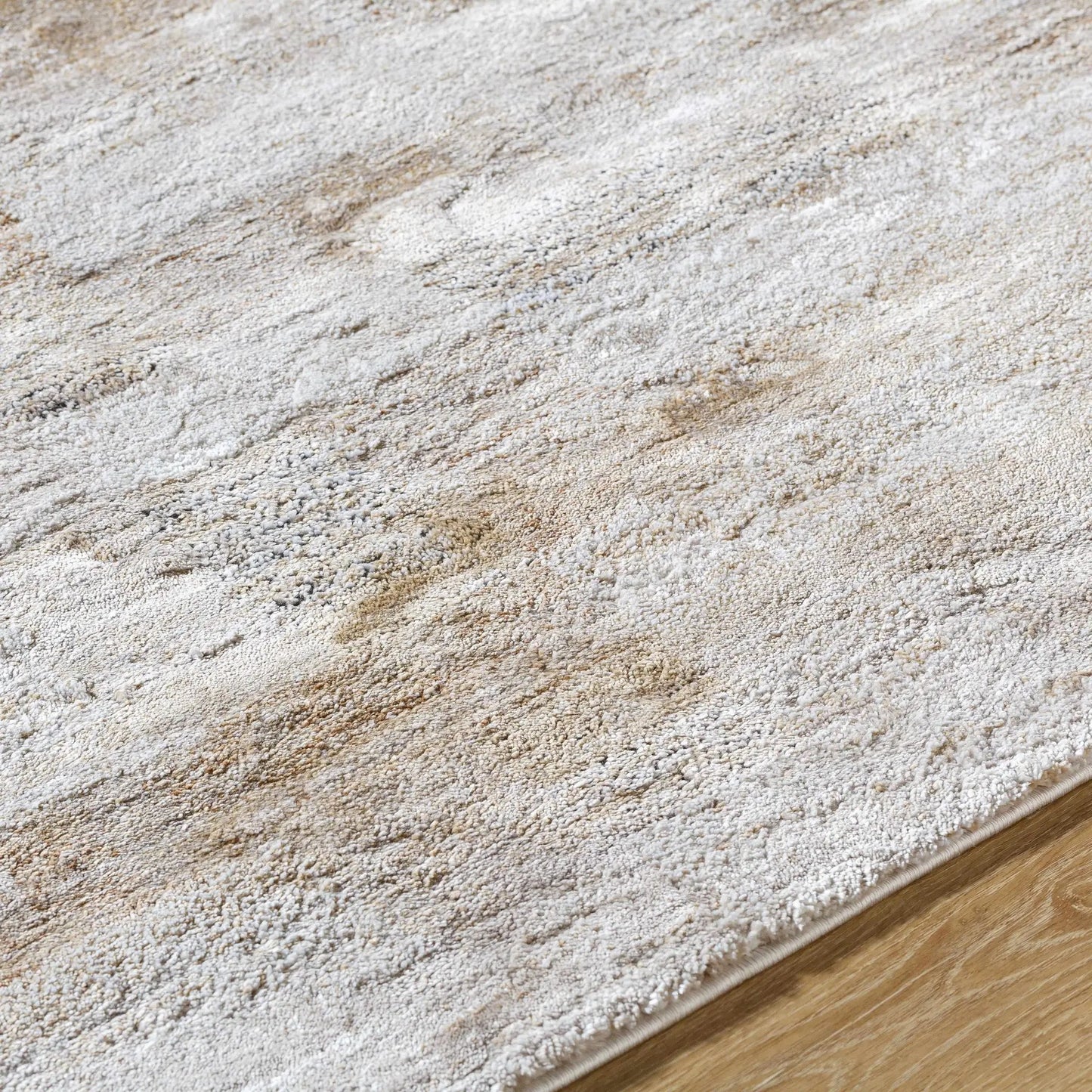 Bridie Luxe Thick Area Rug in neutral beige cream tones with plush textured pile on Tampa Home & Garden Store