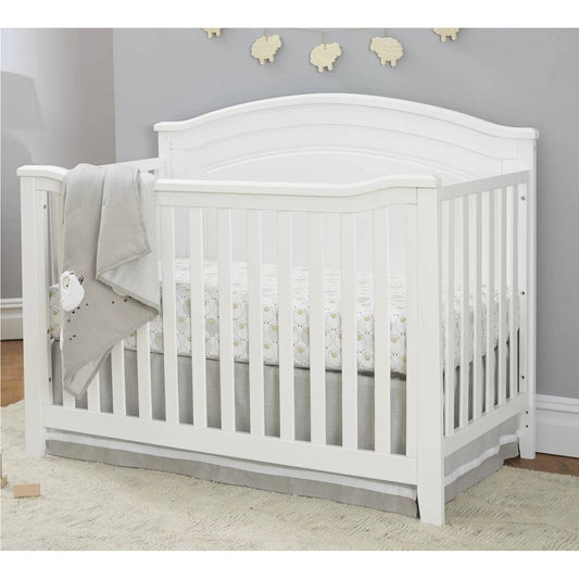Cuna convertible de madera maciza SF Home en blanco - Cama infantil se vende por separado