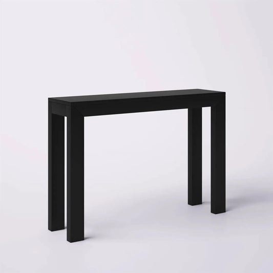 Solid Wood Console and Sofa Table in black finish, modern minimalist accent on Tampa Home & Garden Store