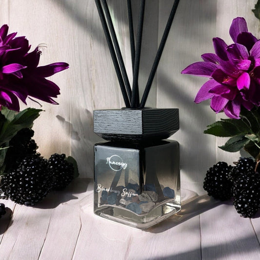 Blackberry Saffron Crystal-Enhanced Reed Oil Diffuser, 100ml - Tampa Home & Garden Store