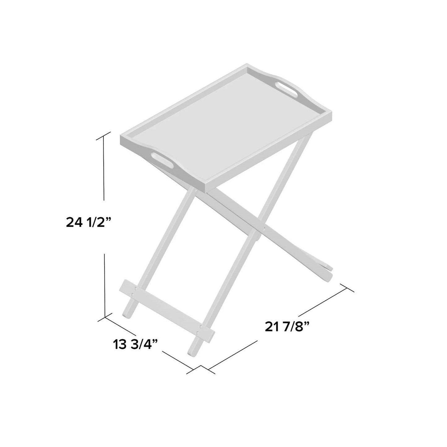 Mesa Auxiliar Plegable para TV, para Cama, Acabado de Madera Negra