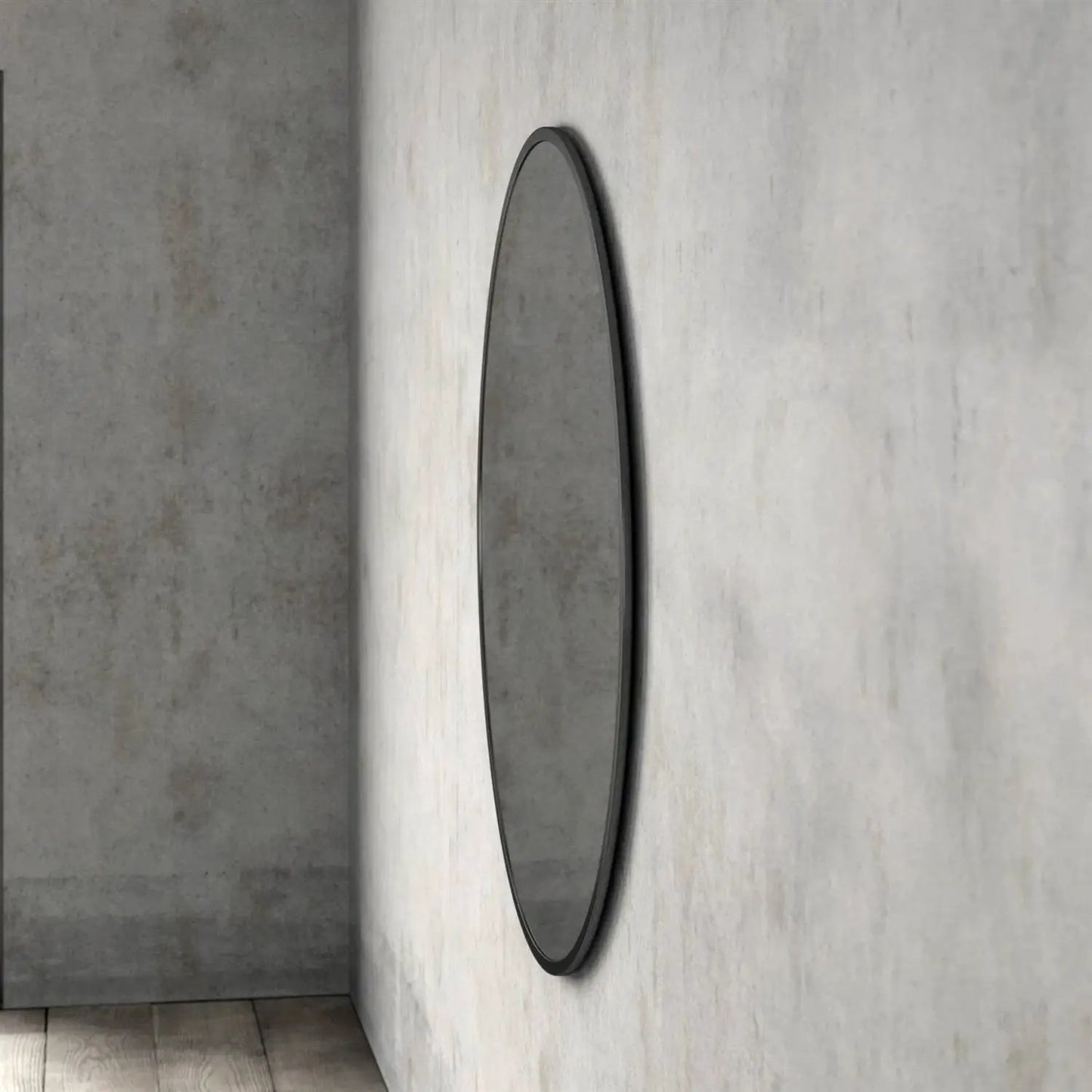 Round 42-inch Wall Mirror in Black - Living Room Bedroom Accent Bathroom Mirror - Tampa Home & Garden Store