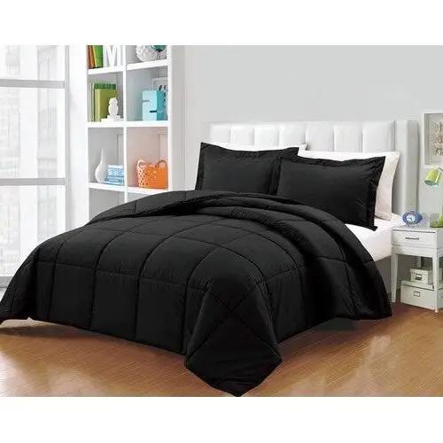King reversible microfiber comforter set in black with matching shams for a modern bedroom on Tampa Home & Garden Store