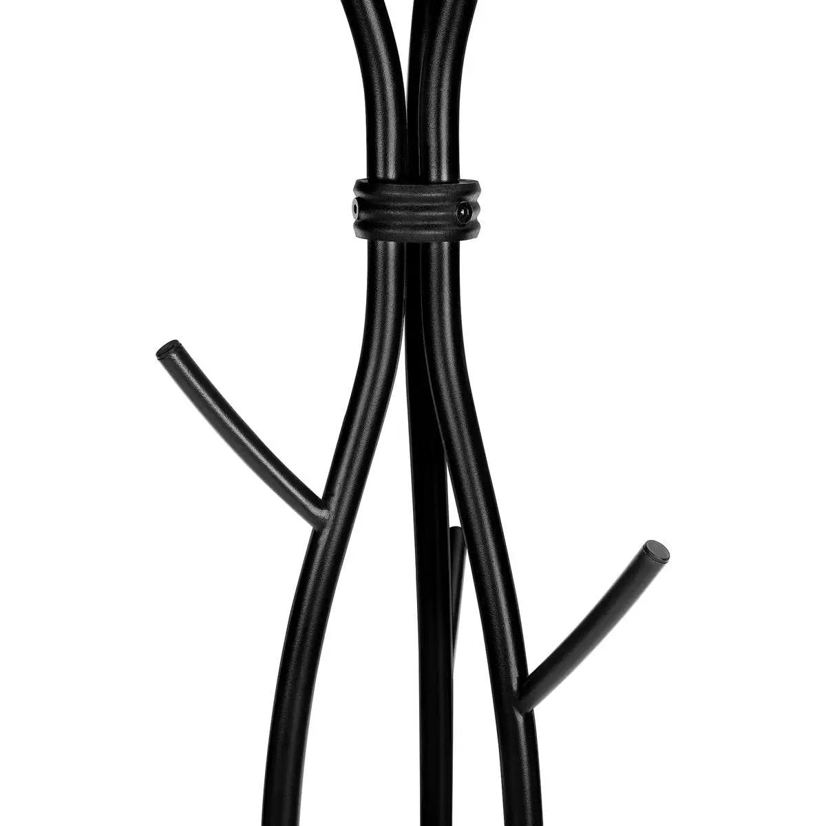 74-inch Freestanding Black Metal Coat Rack Entryway Hall Tree Umbrella Stand - Tampa Home & Garden Store