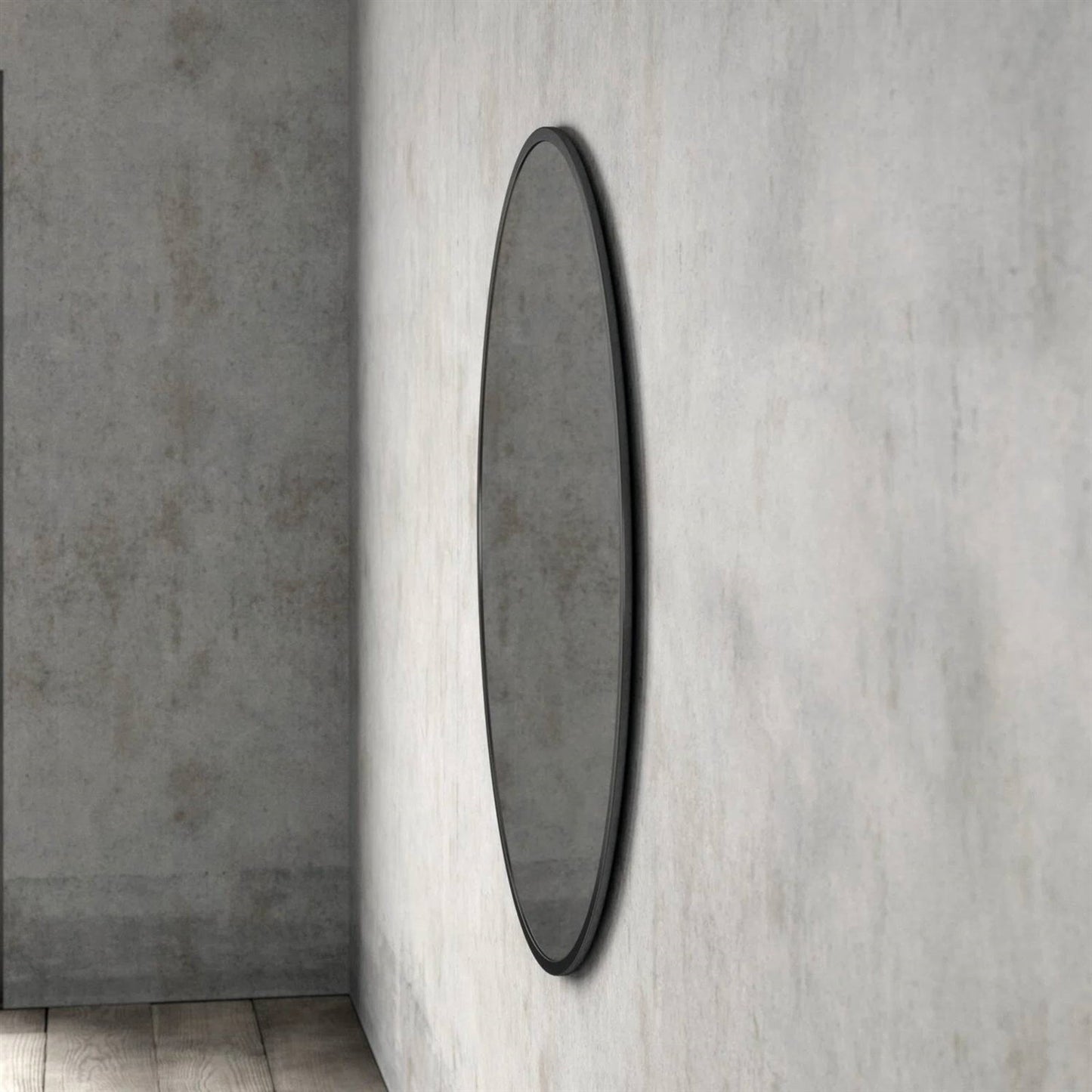 Espejo de pared redondo de 32 pulgadas en negro - Espejo decorativo para dormitorio, sala de estar o baño