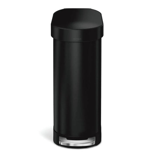 Matte black 12 gallon trash can with step-on lid HomePacific on Tampa Home & Garden Store