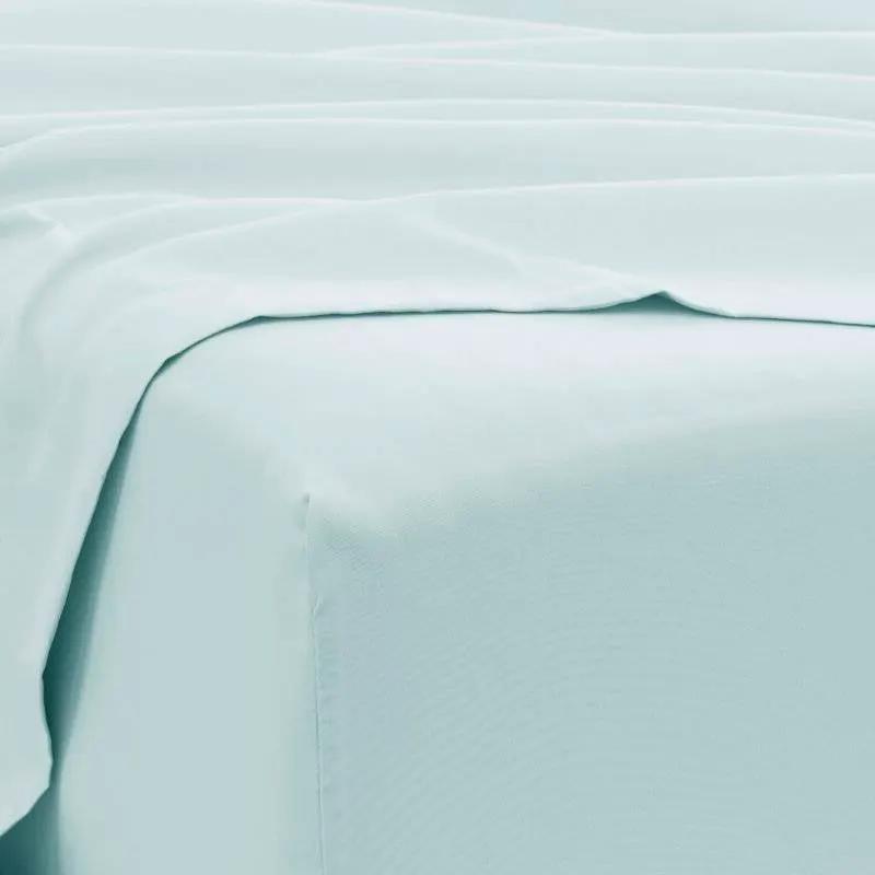 Twin size Aqua 4 Piece Wrinkle Resistant Microfiber Polyester Sheet Set - Tampa Home & Garden Store