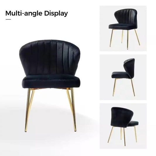 Black Velvet Wingback Chair with Gold Legs on Tampa Home & Garden Store